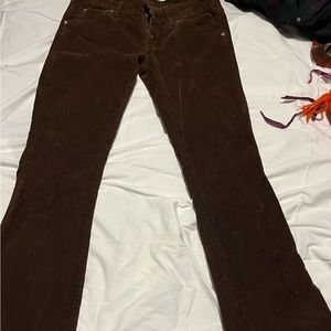 Women’s Hudson brown corduroy pants size 28 flare bootcut bell bottom